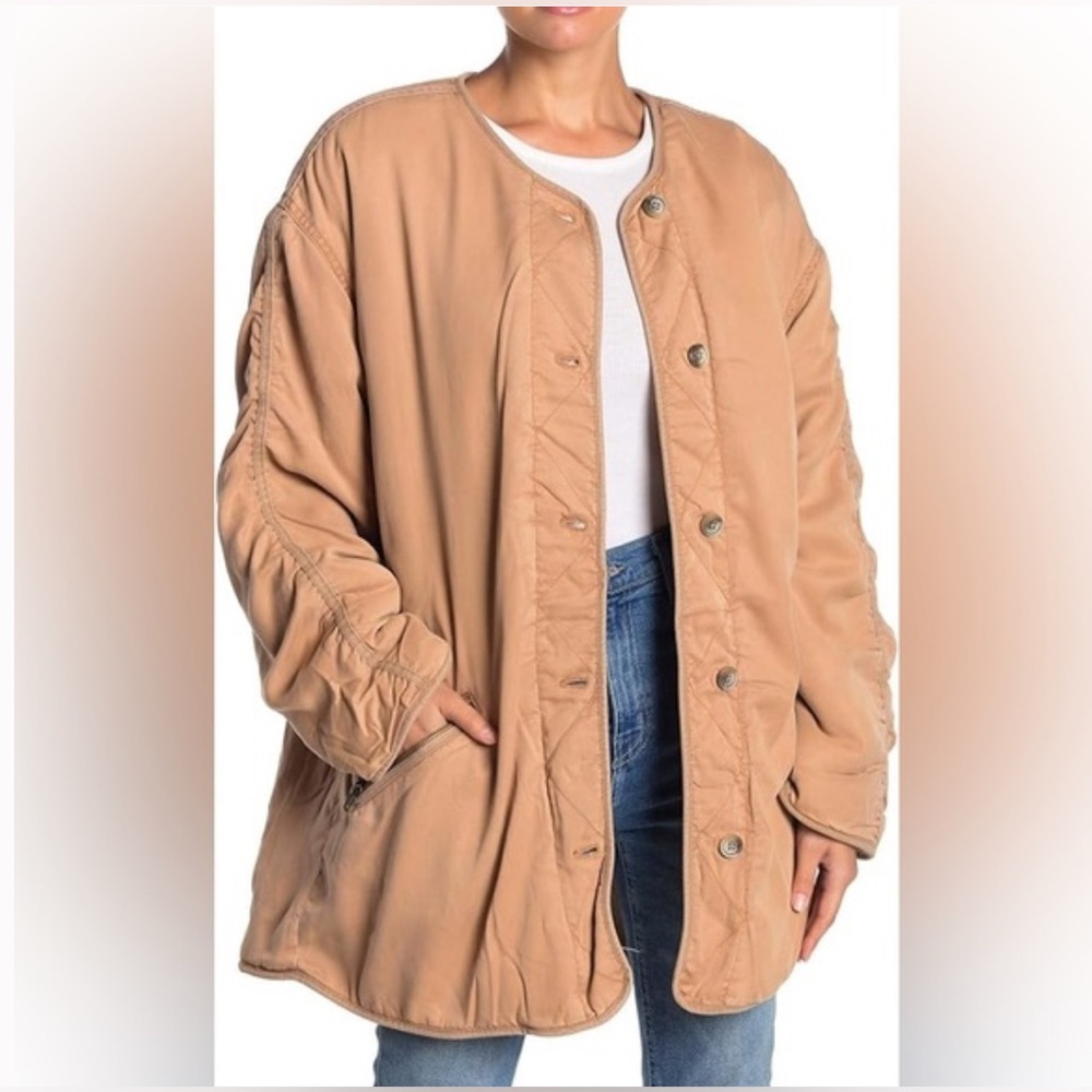 Free People Oversized Reversible Sherpa Jacket Size XS